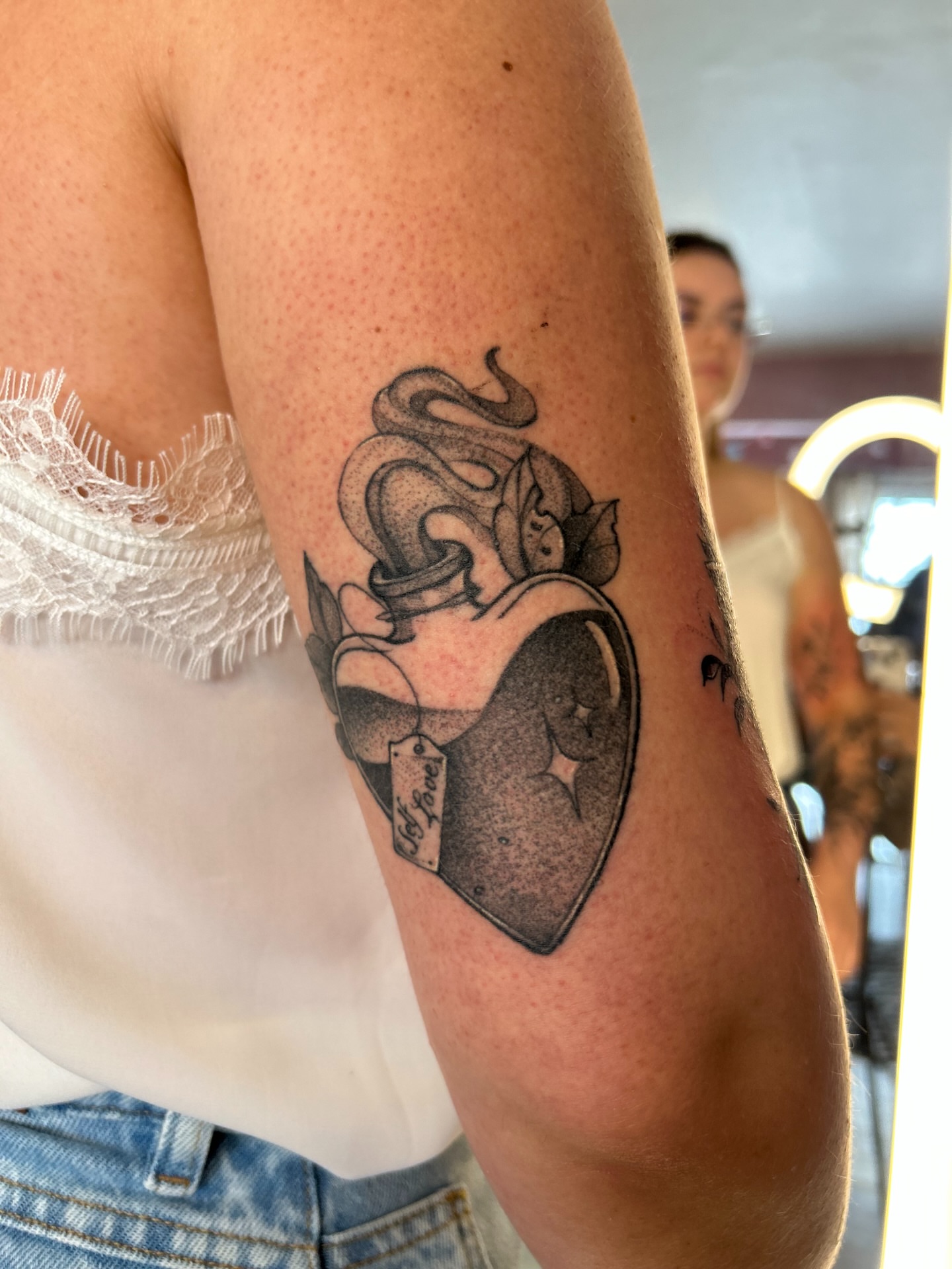Tattoo by @tatuadoratallissa — dotwork, black_and_grey