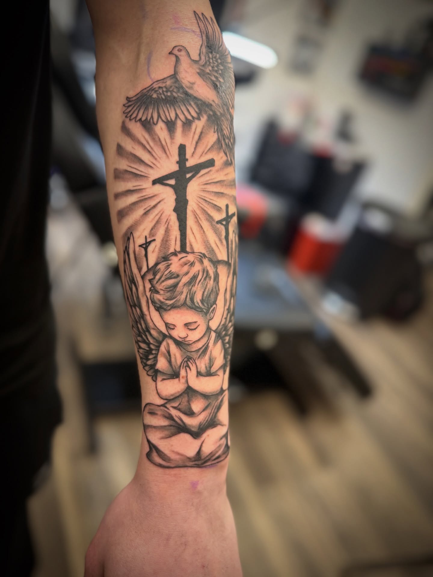 Tattoo by @shadowsteptattoo — black_and_grey, realism