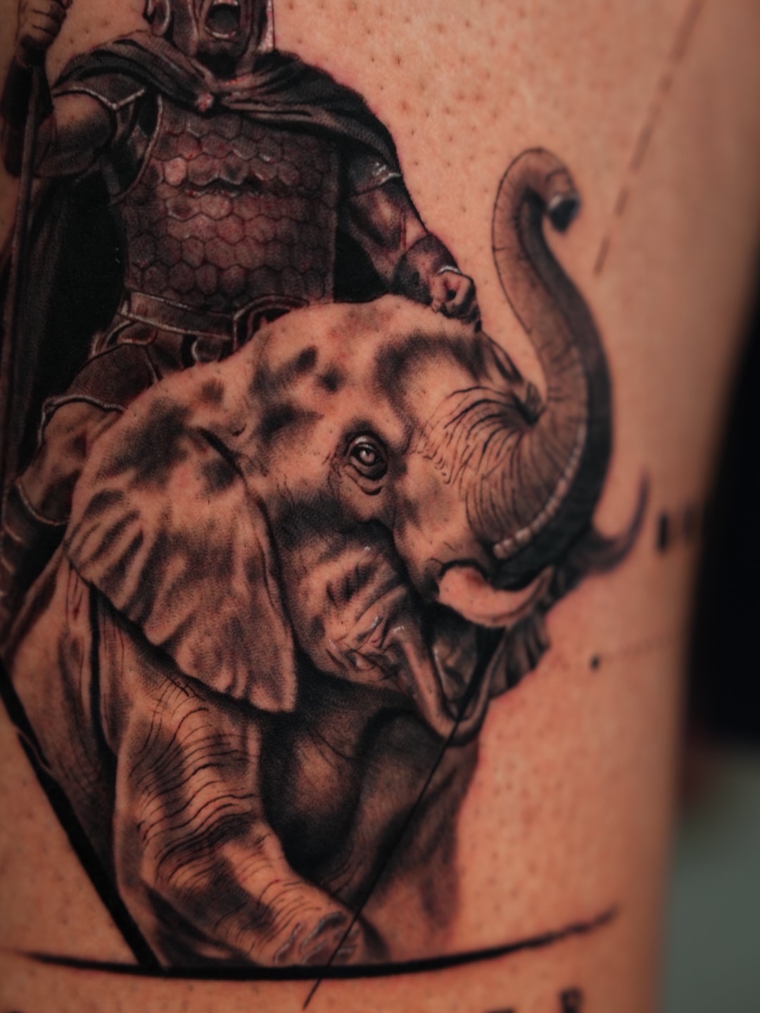Tattoo by @lucasarts_tattoo — realism, black_and_grey