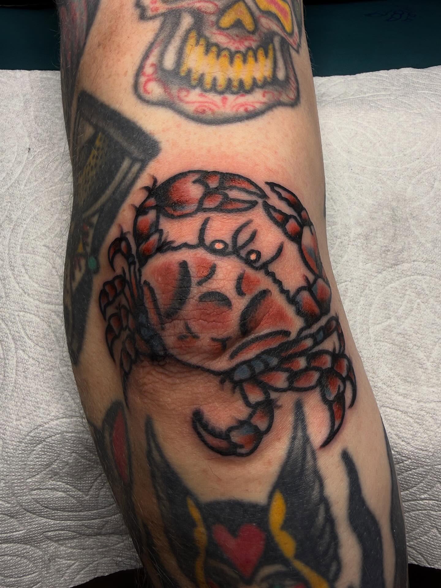 Skull with chains American traditional tattoo on the forearm by Clayton - TRADITIONAL TATTOOS