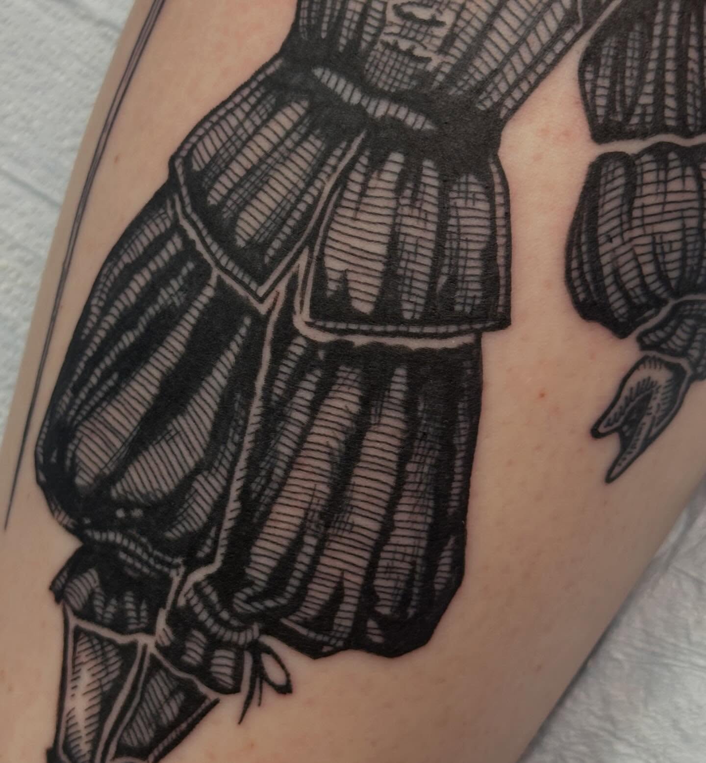 Butterfly black and grey tattoo on the forearm by Sammy Beresford