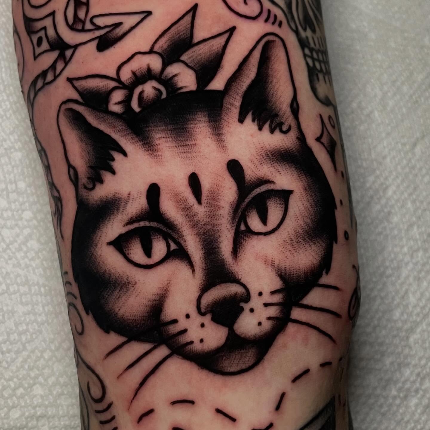 Tattoo by @dakotaharttattooart — american_traditional, dotwork