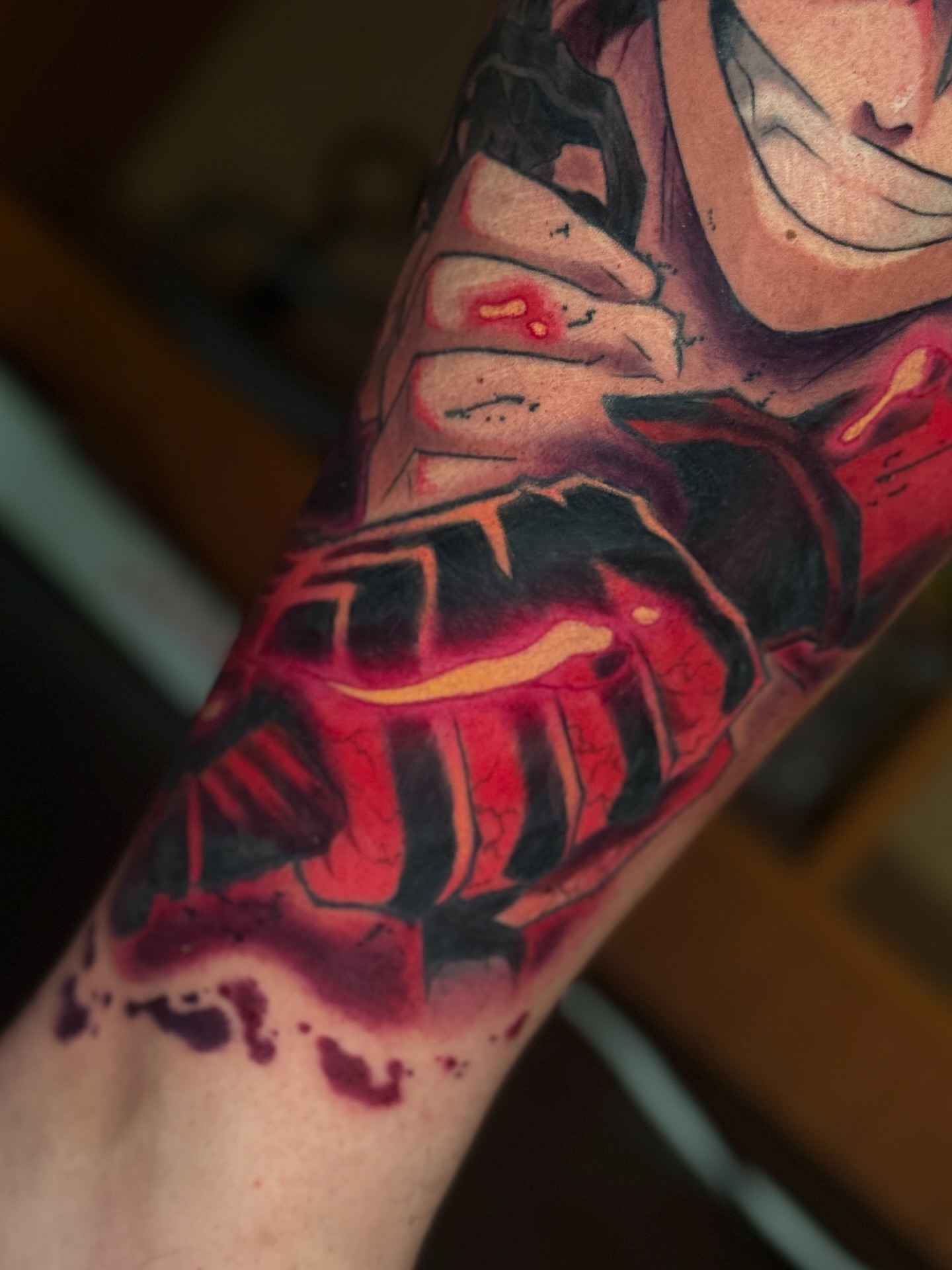 Anime character anime tattoo on the forearm by Anime