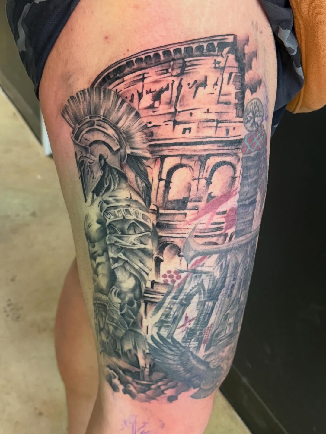 Tattoo by @smfctattoo โ realism, black_and_grey