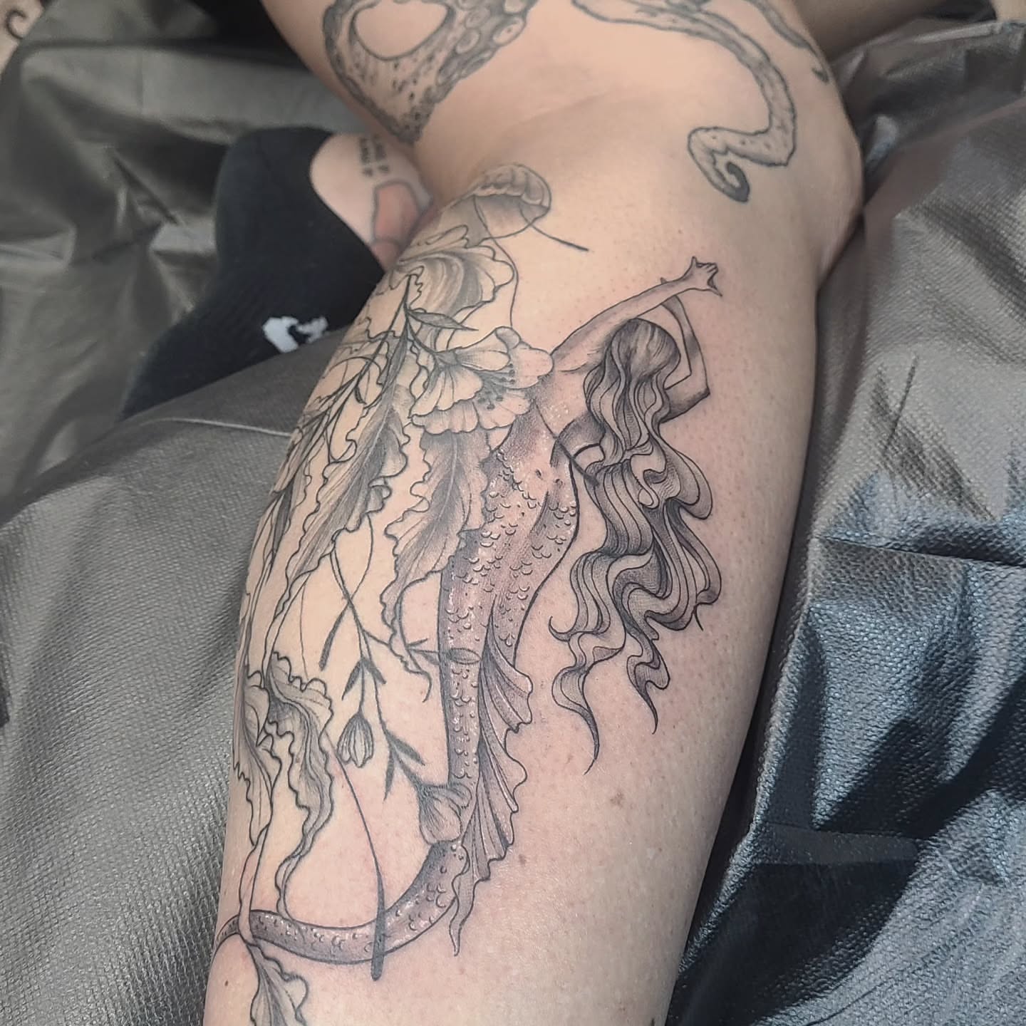 Tattoo by @shannongatesart — black_and_grey, realism