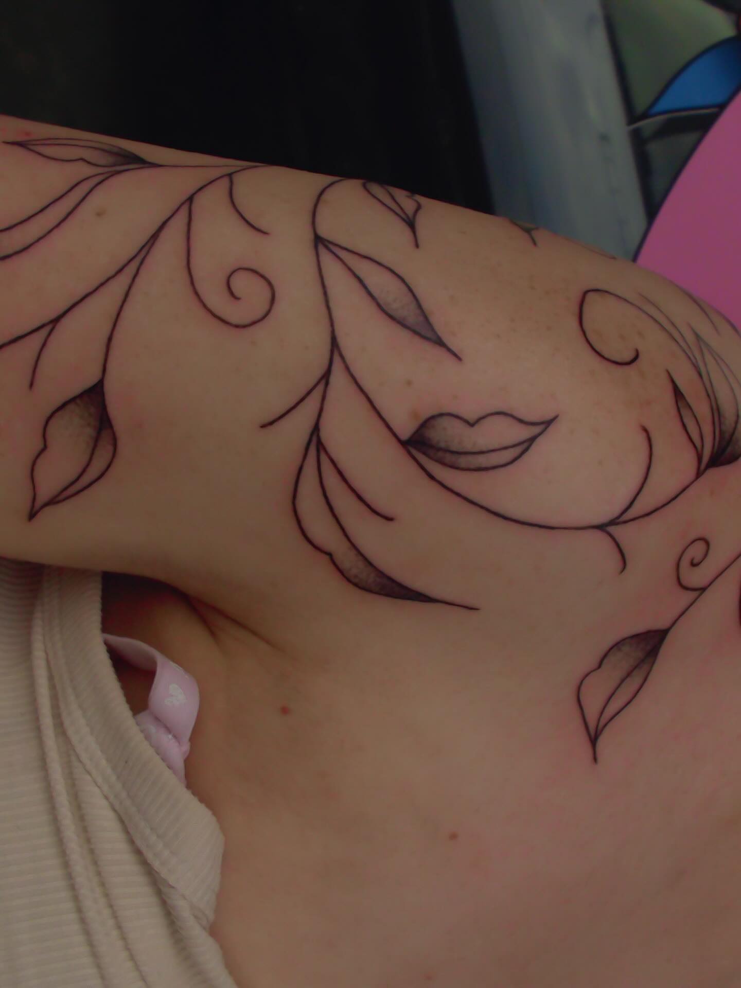 Floral fine line tattoo on the forearm by zoie rozay hannah