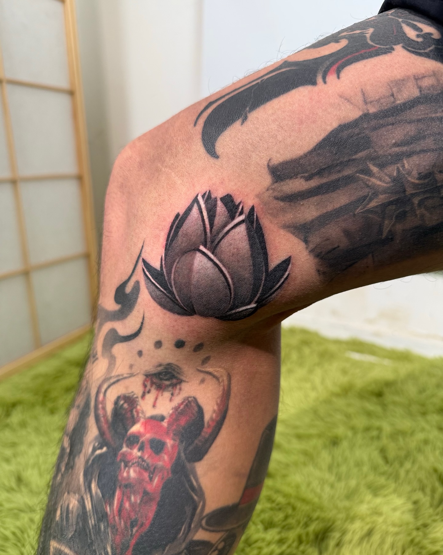 Tattoo by @sunvysideup — black_and_grey, dark_realism