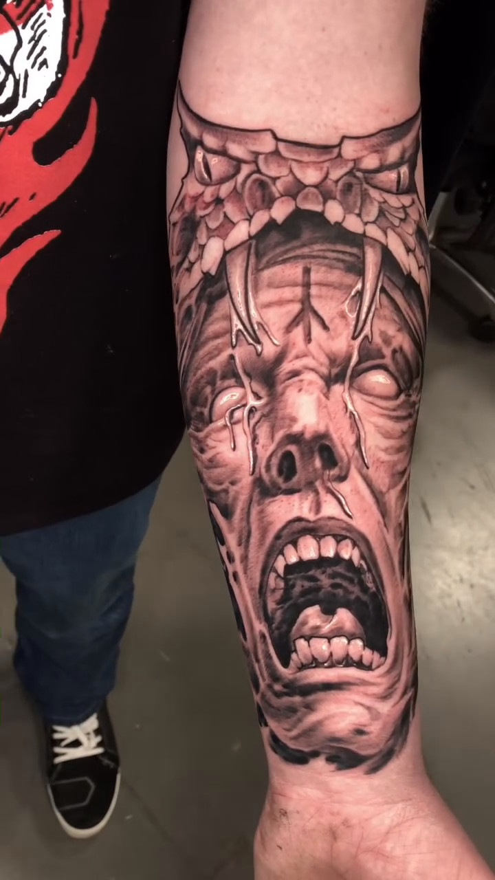 Tattoo by @oakadams โ dark_realism, black_and_grey