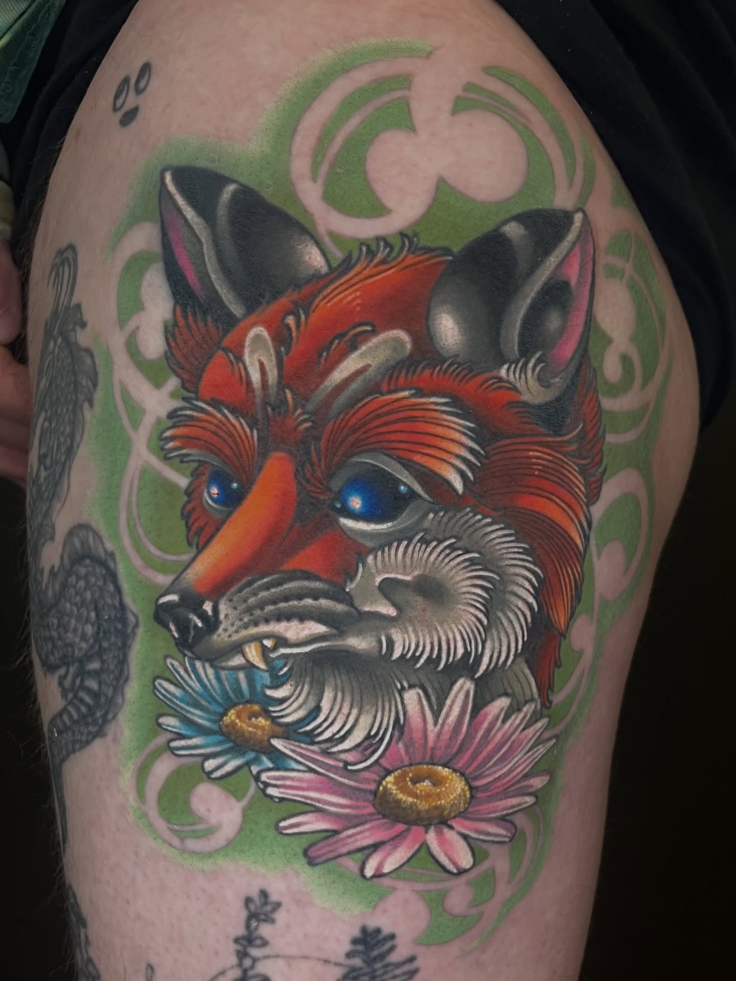 Tattoo by @lordbregatron — realism, dotwork