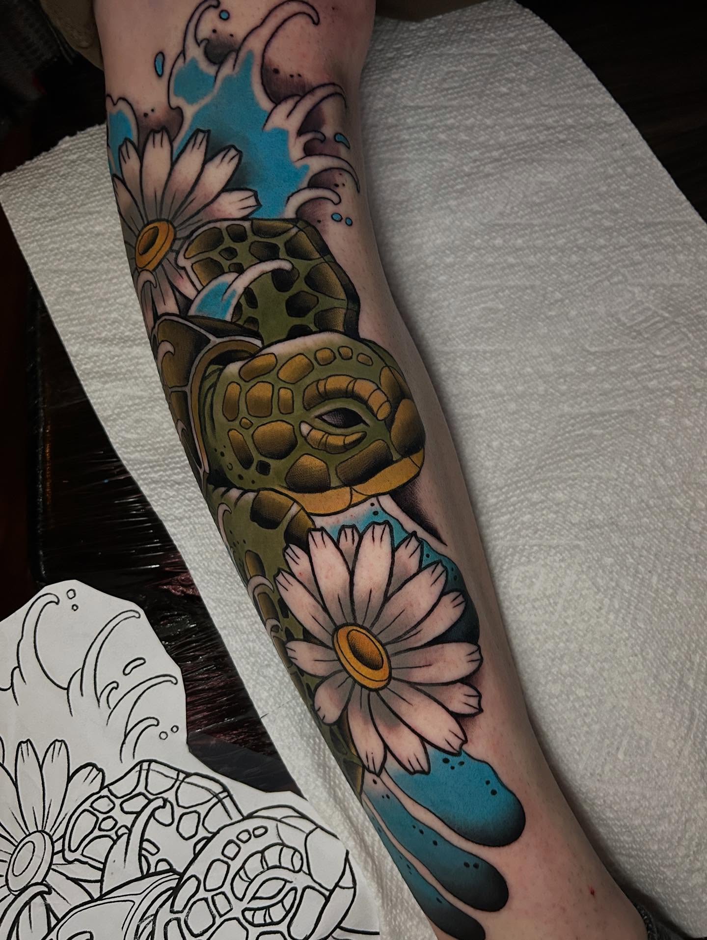 Tattoo by @skeletonkeytattoos — american_traditional, dotwork