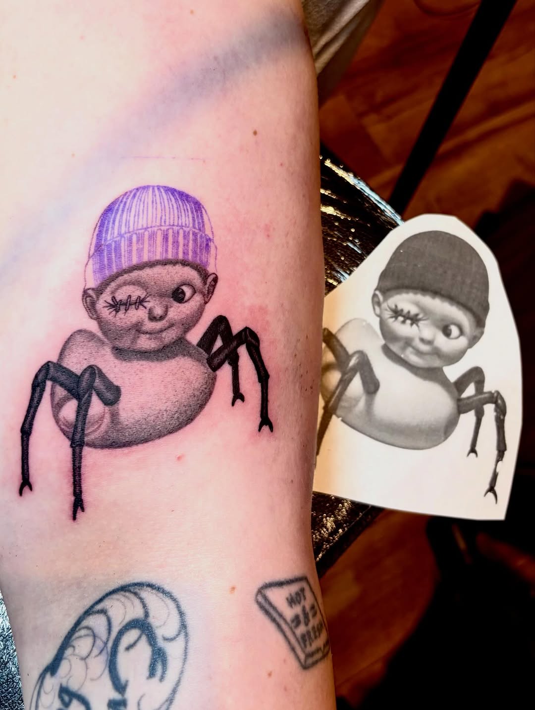 Tattoo by @limejuicetattoo — new_school, black_and_grey