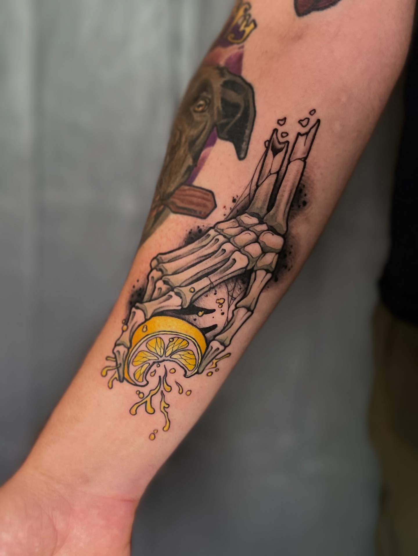 Tattoo by @rbornetattoo — realism, dotwork