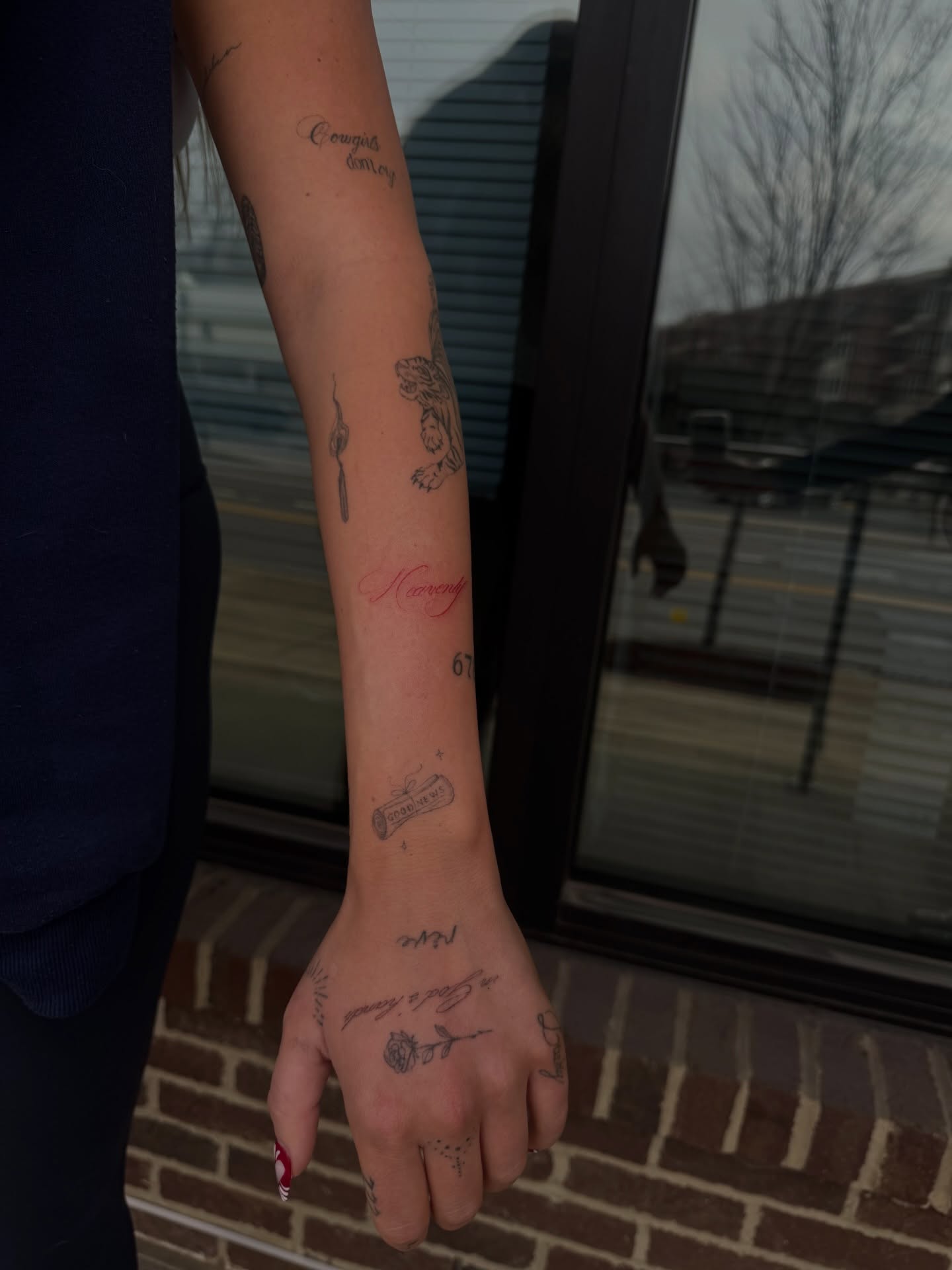 Tattoos black and grey tattoo on the forearm by Ryleigh Benjamin