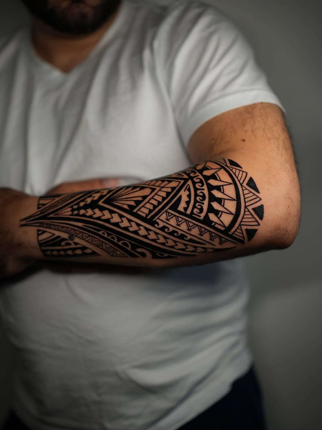 Tattoo by @romanostattoo — tribal, blackwork