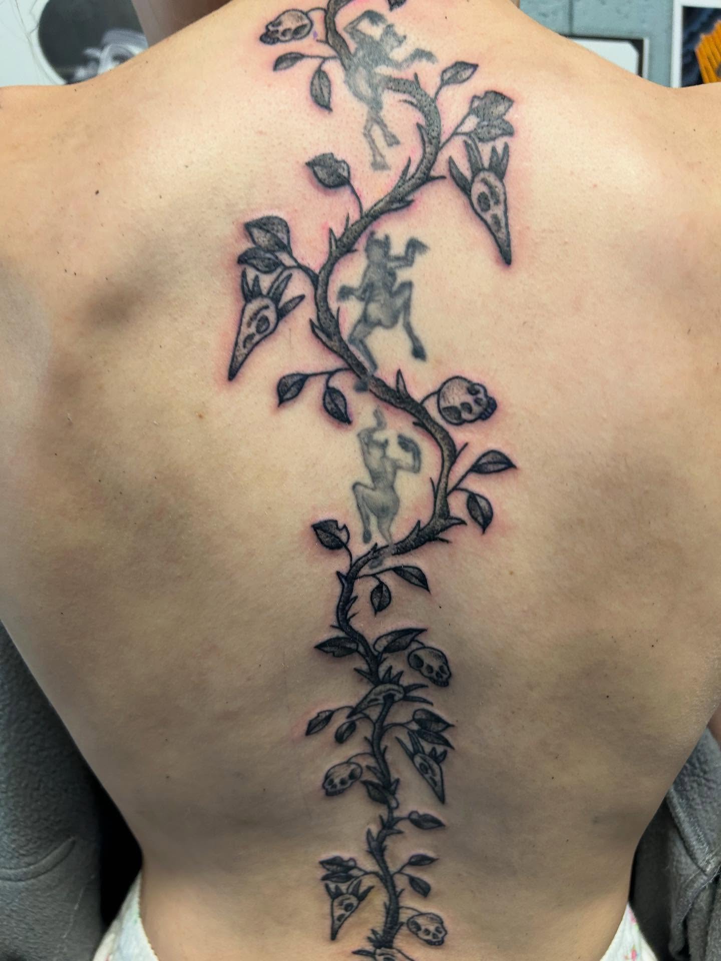 Tattoo by @inkbybray — black_and_grey, surrealism