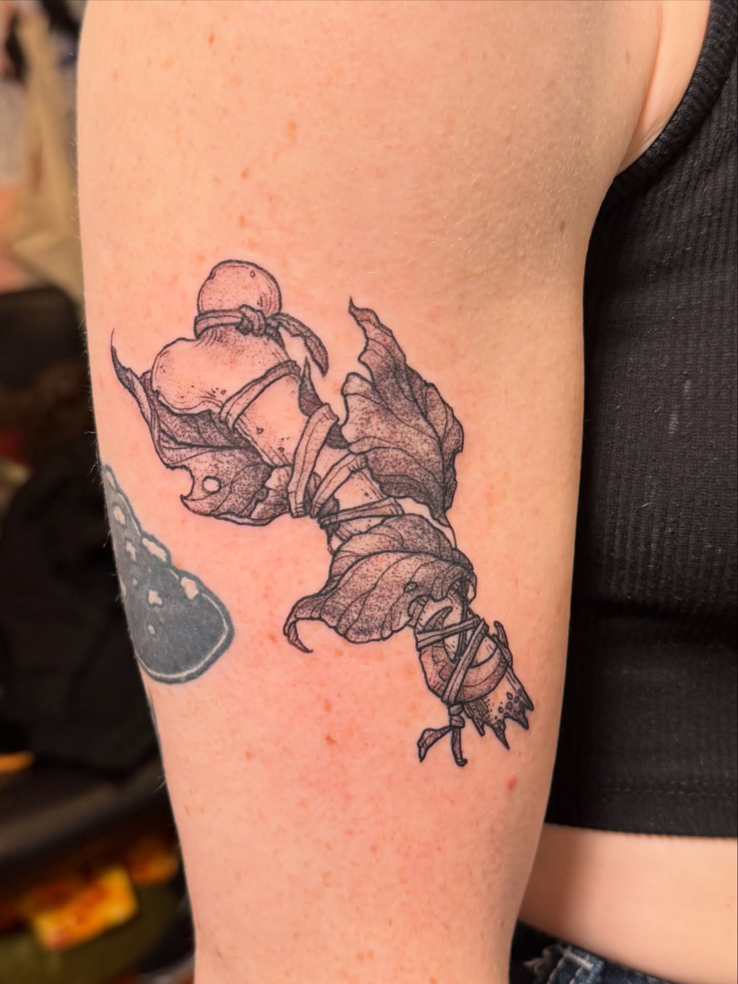 Tattoo by @rebekatattoos — black_and_grey