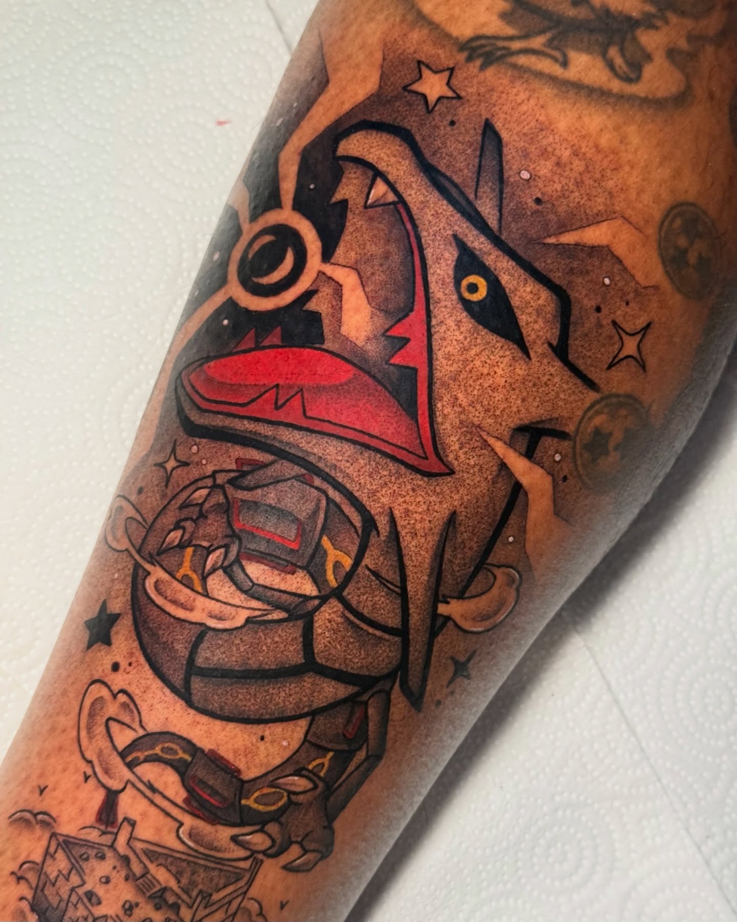 Tattoo by @create.inks — american_traditional, geometric