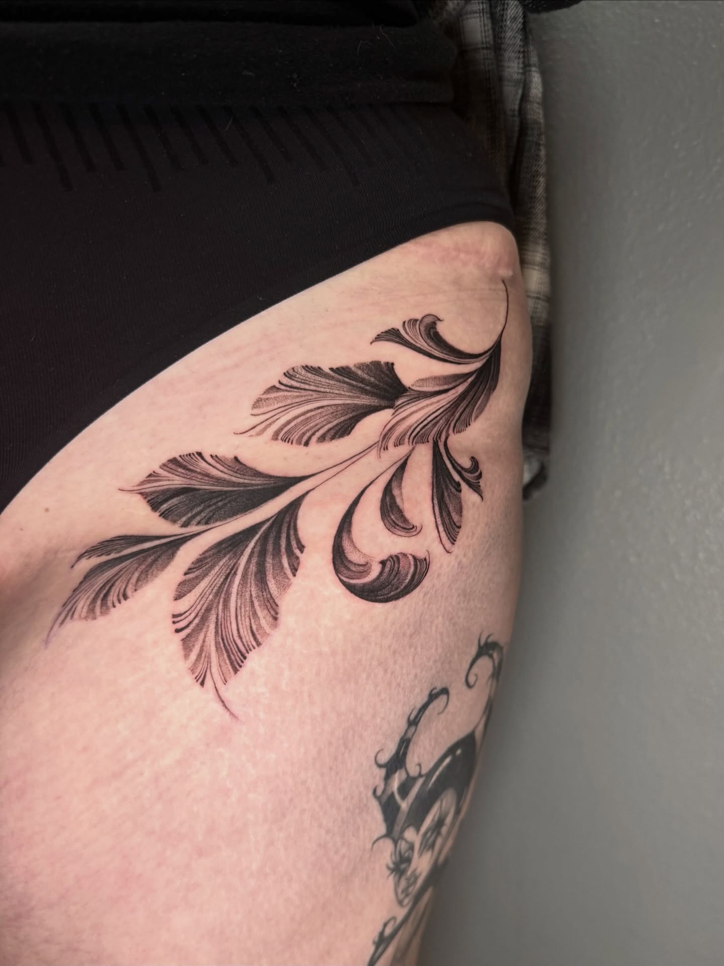 Tattoo by @blacklambx — black_and_grey
