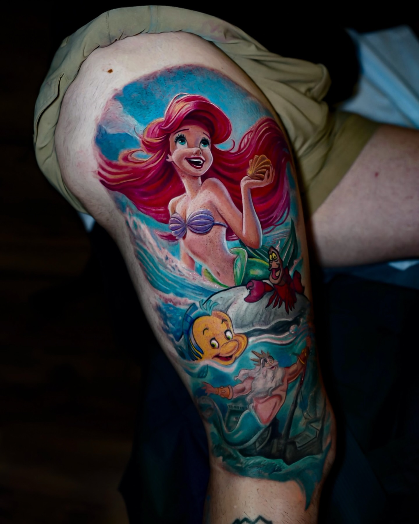 Ariel new school tattoo on the forearm by Henrry Bravo