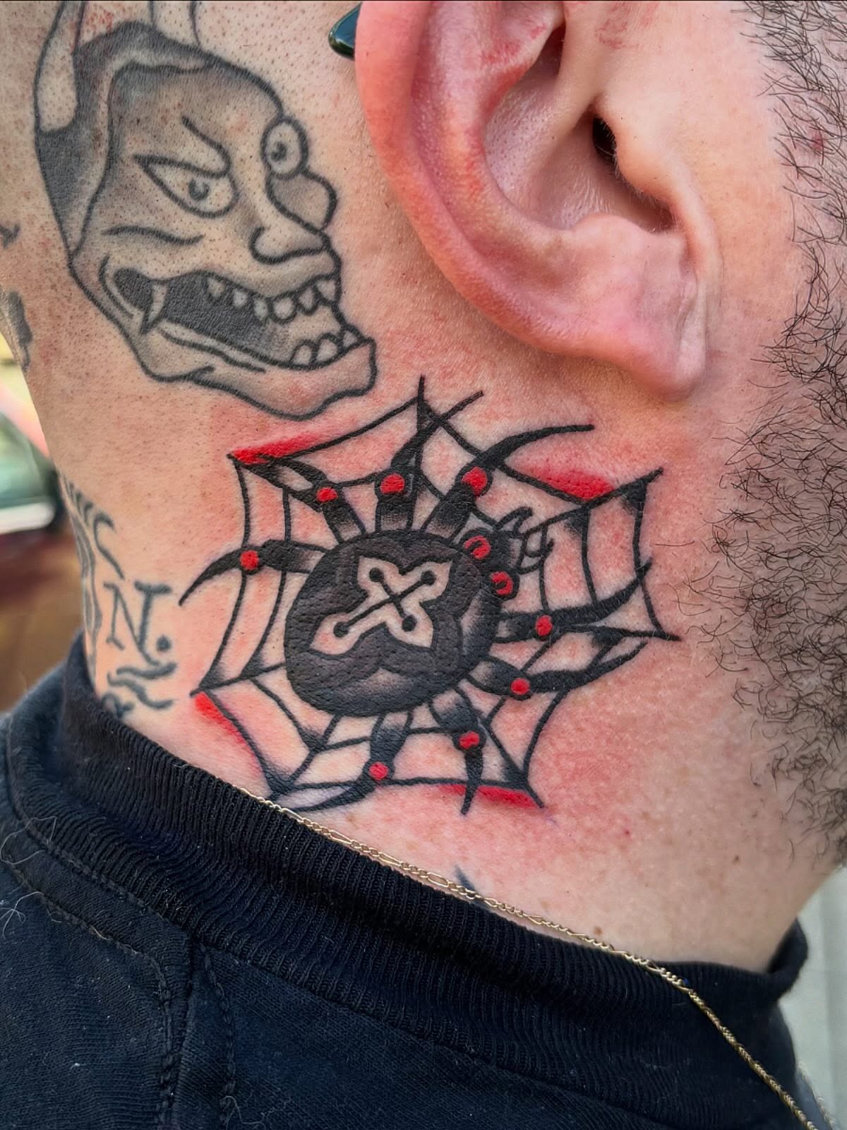 Tattoo by @mishkatraditional — american_traditional, trash_polka