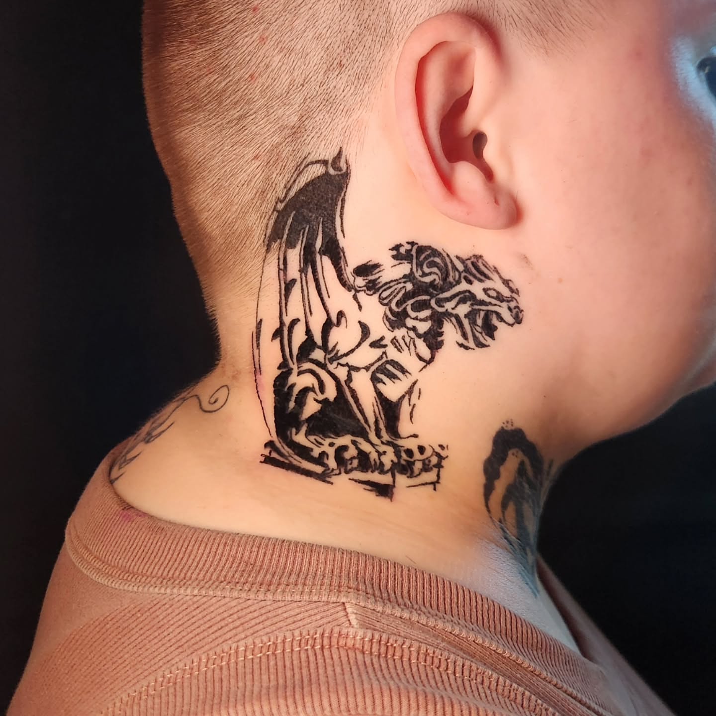 Tattoo by @bongobodyart — black_and_grey
