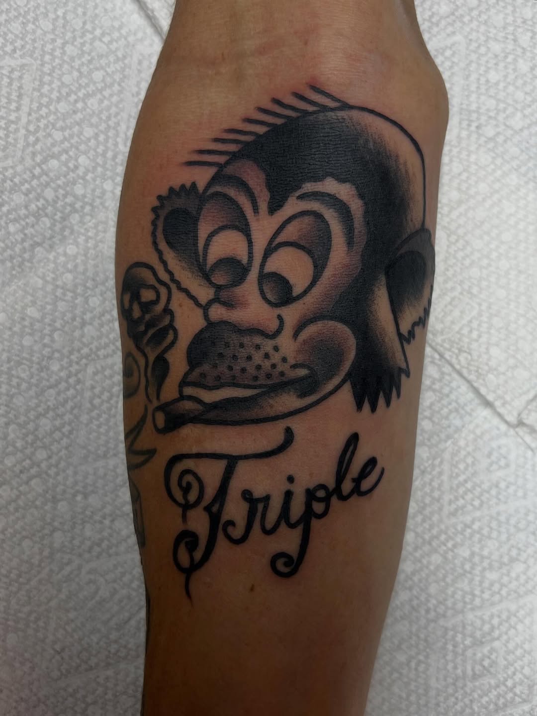 Tattoo by @phileverhard — american_traditional, lettering_script