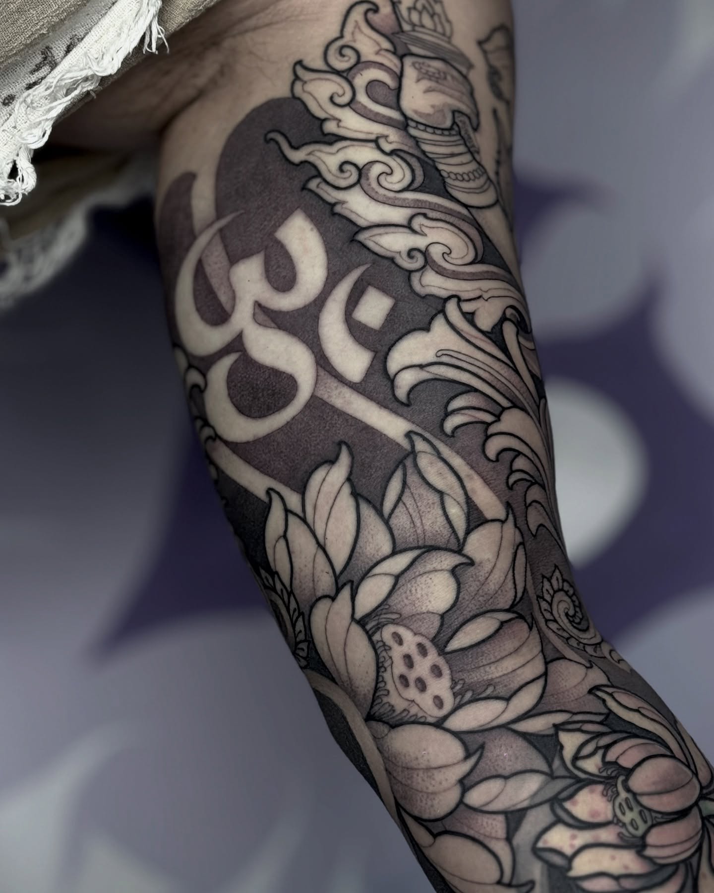 Tattoo by @pallada.is.love — black_and_grey, ornamental