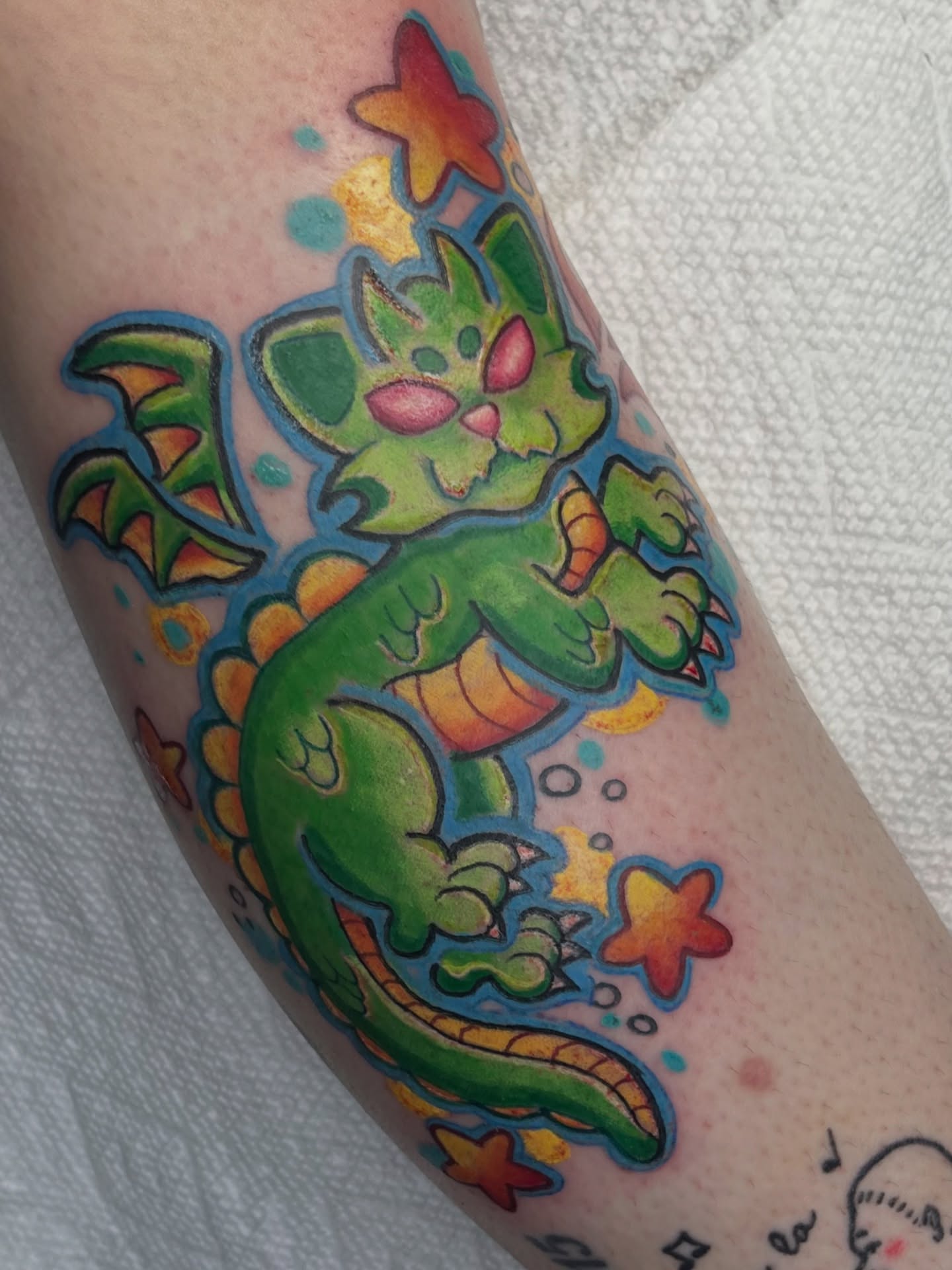 Tattoo by @oliveoiltattoos โ new_school, watercolor