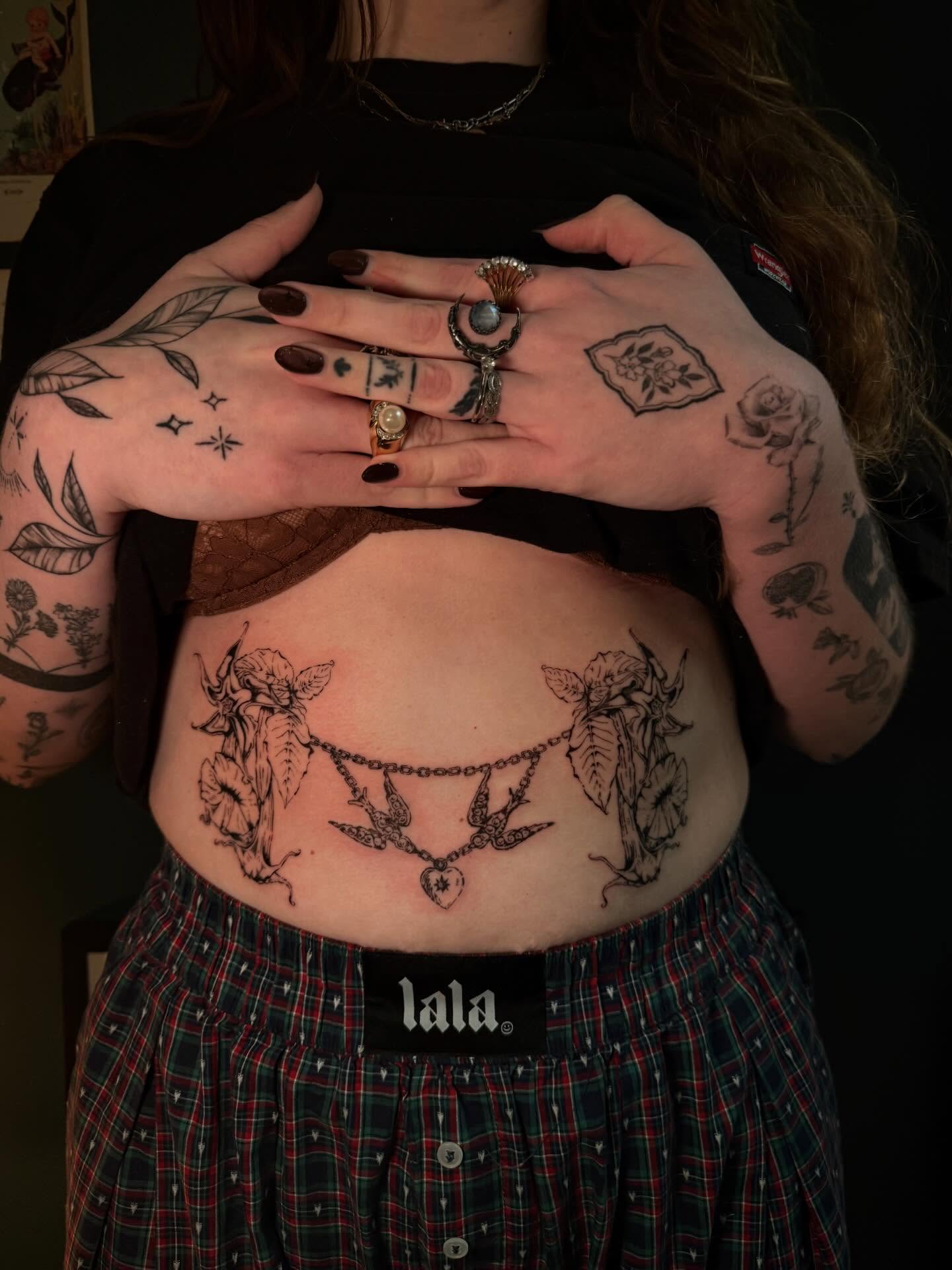 Tattoo by @juniperinkk — black_and_grey, geometric