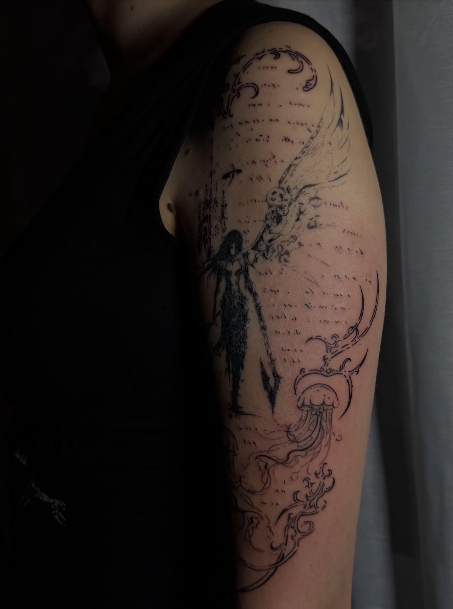 Tattoo by @casperthefriendlytattooer — black_and_grey, illustrative