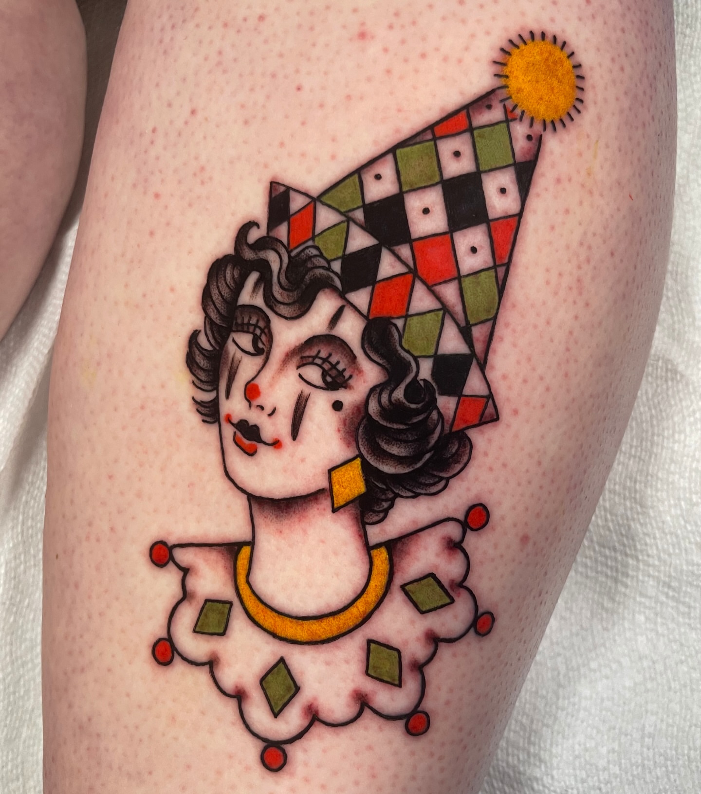 Tattoo by @jordaneppersonart — american_traditional, dotwork