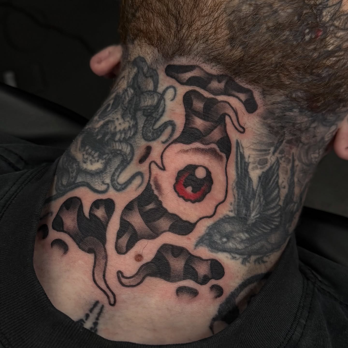 Tattoo by @whatswrongkiel — black_and_grey