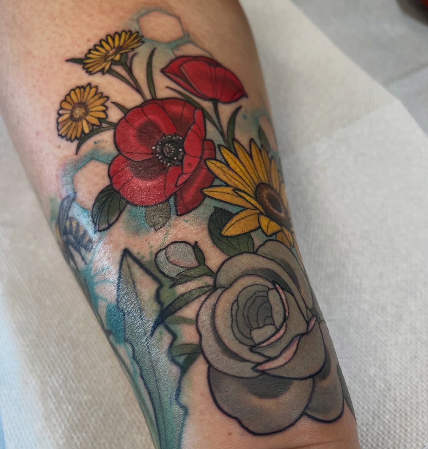 Tattoo by @hotmessnation — watercolor