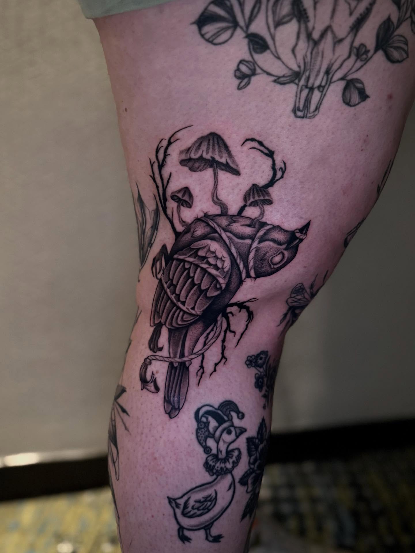 Tattoo by @causedonuts — black_and_grey