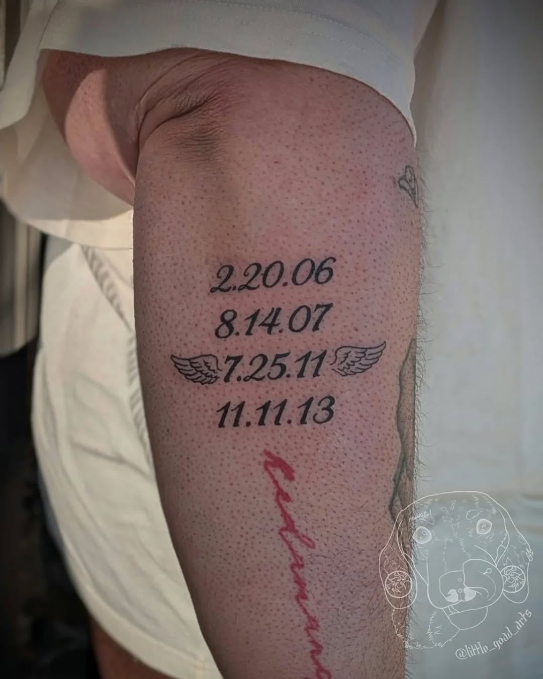 Tattoo by @little_goad_arts โ lettering_script, fine_line