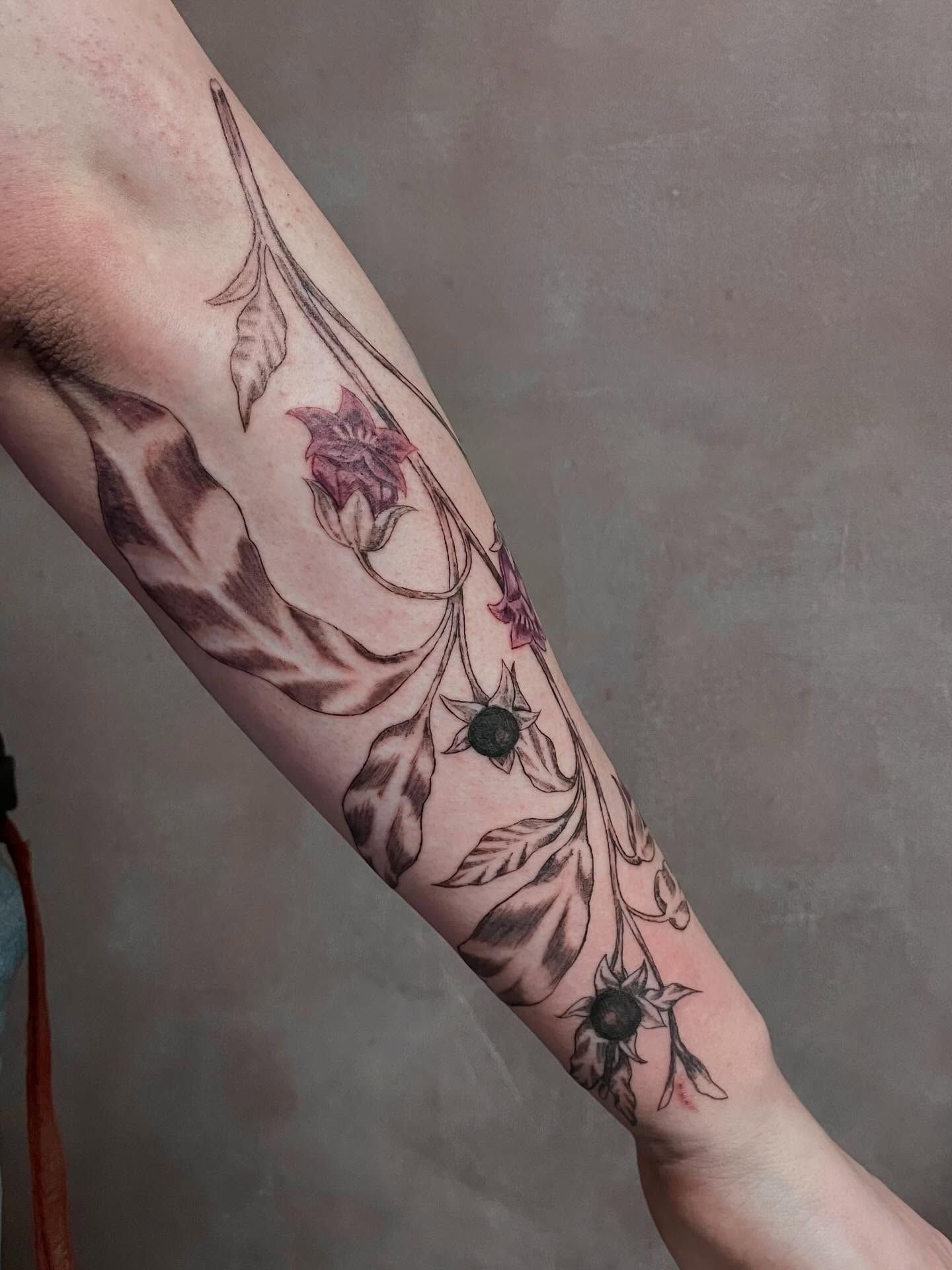 Tattoo by @sage.aries.ink — black_and_grey
