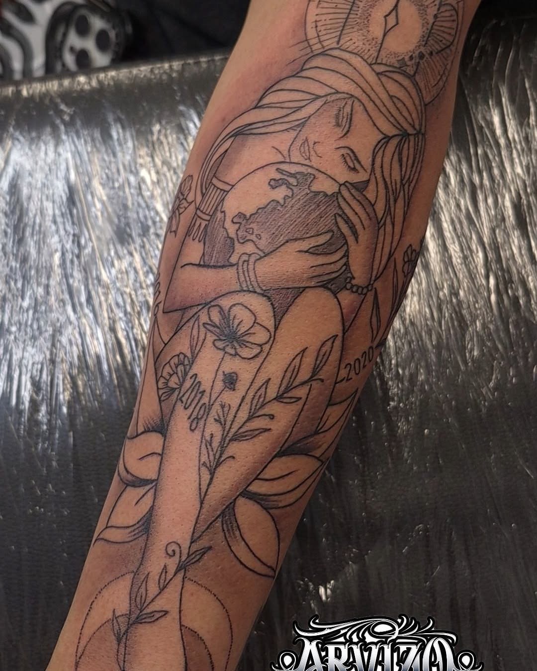 Tattoo by @arvizo_tattoos — black_and_grey