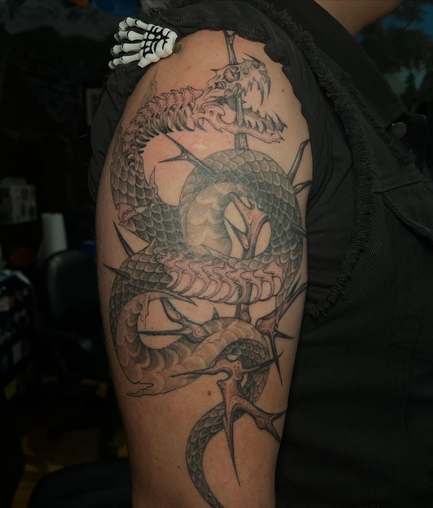 Tattoo by @triple888tattoos — black_and_grey
