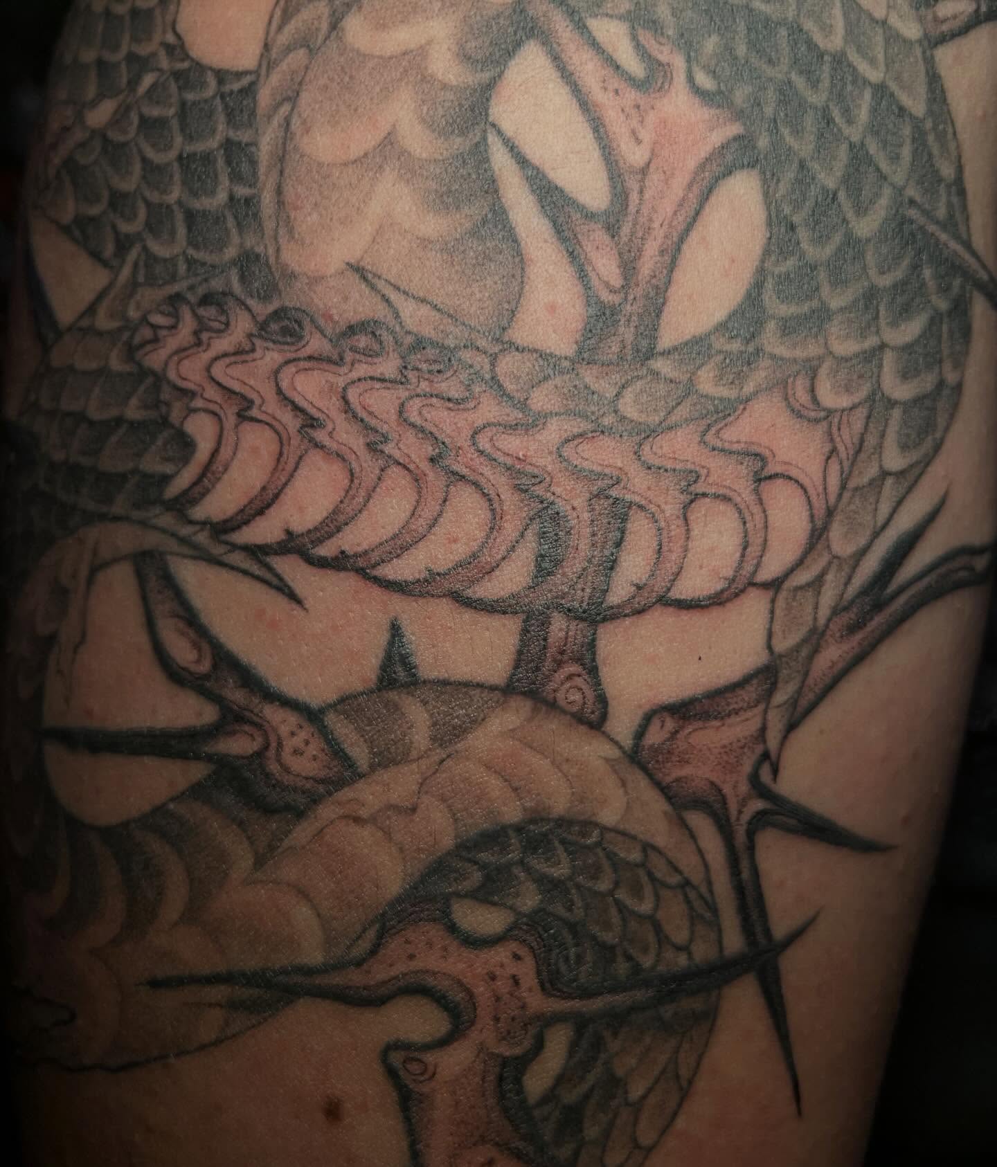 Tattoo by @triple888tattoos — black_and_grey