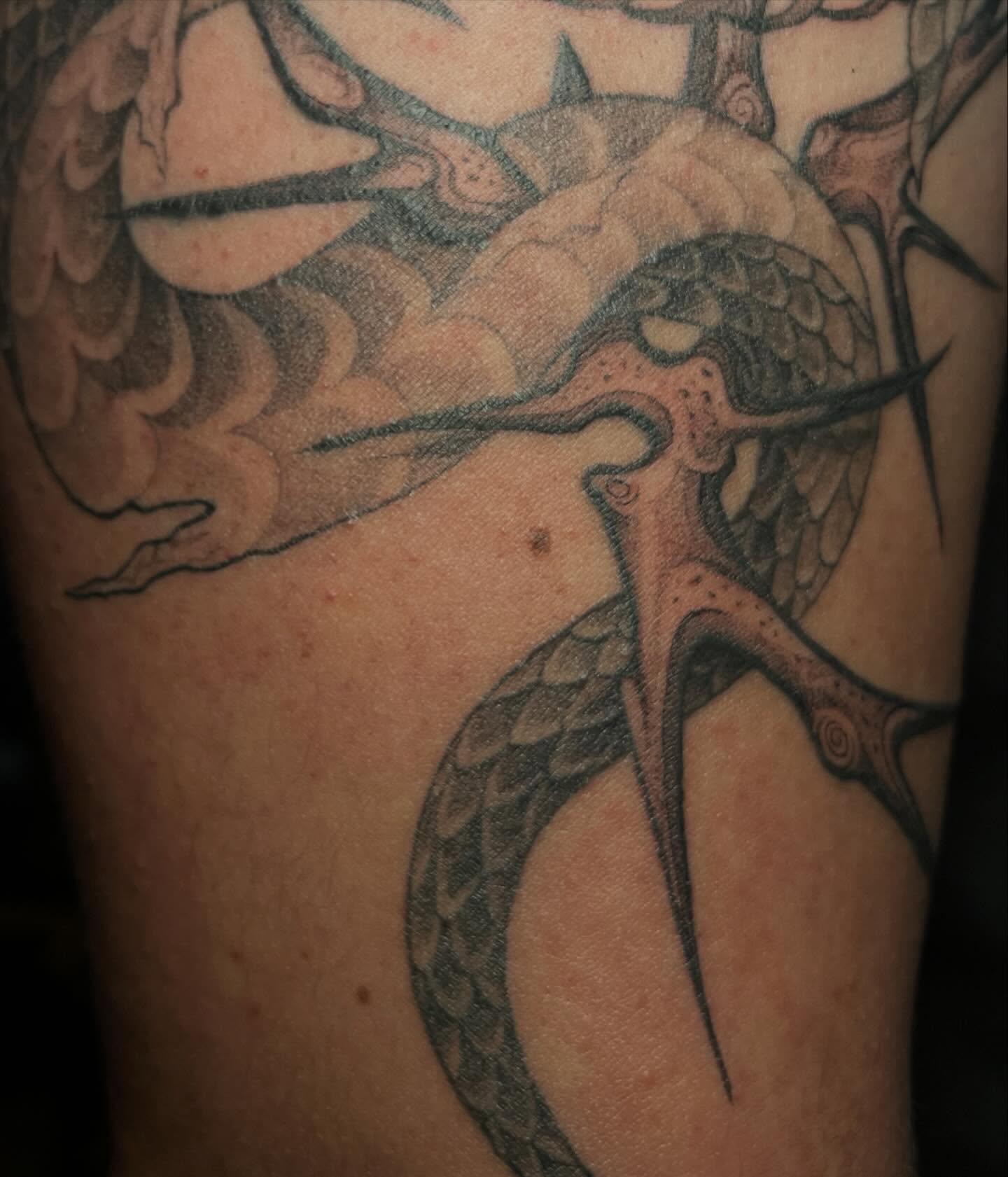 Tattoo by @triple888tattoos — black_and_grey