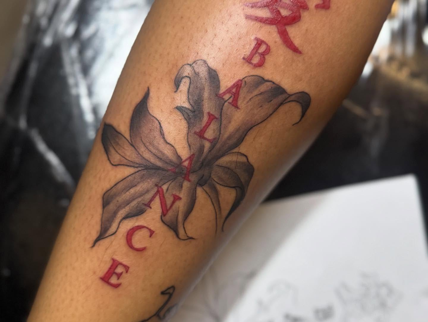Tattoo by @ironroots — black_and_grey