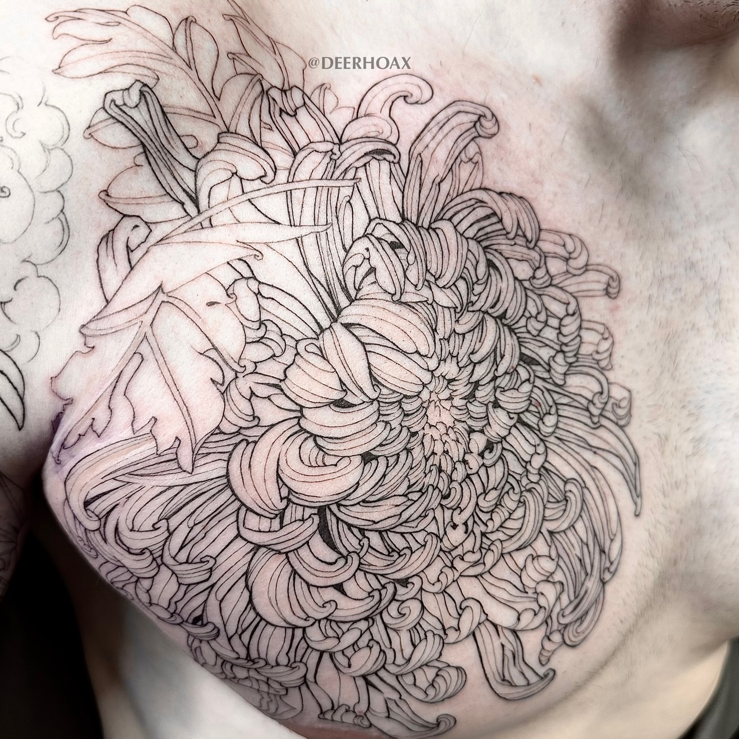 Tattoo by @deerhoax — black_and_grey