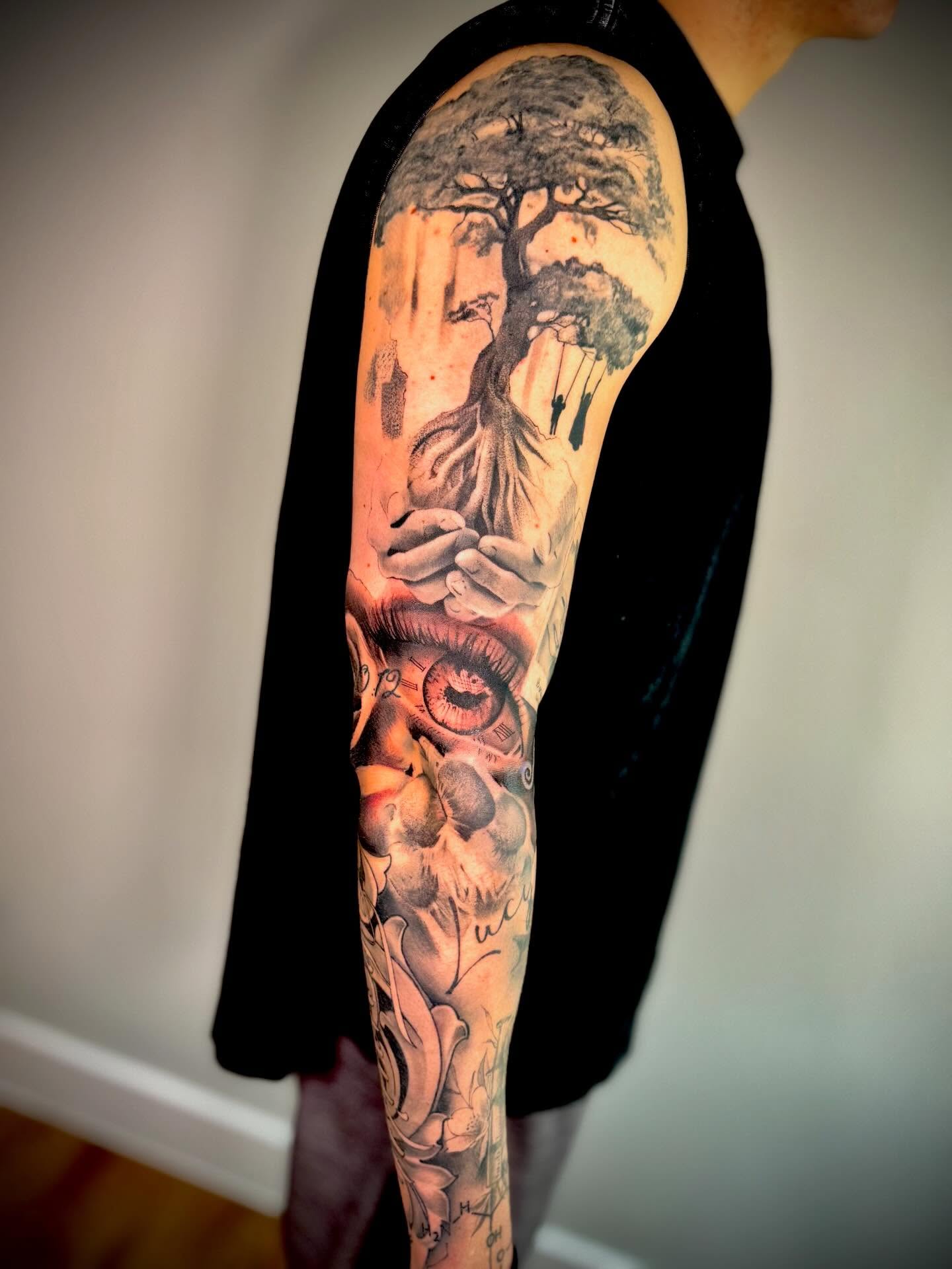 Tattoo by @lalo_inktattoos — realism, dark_realism