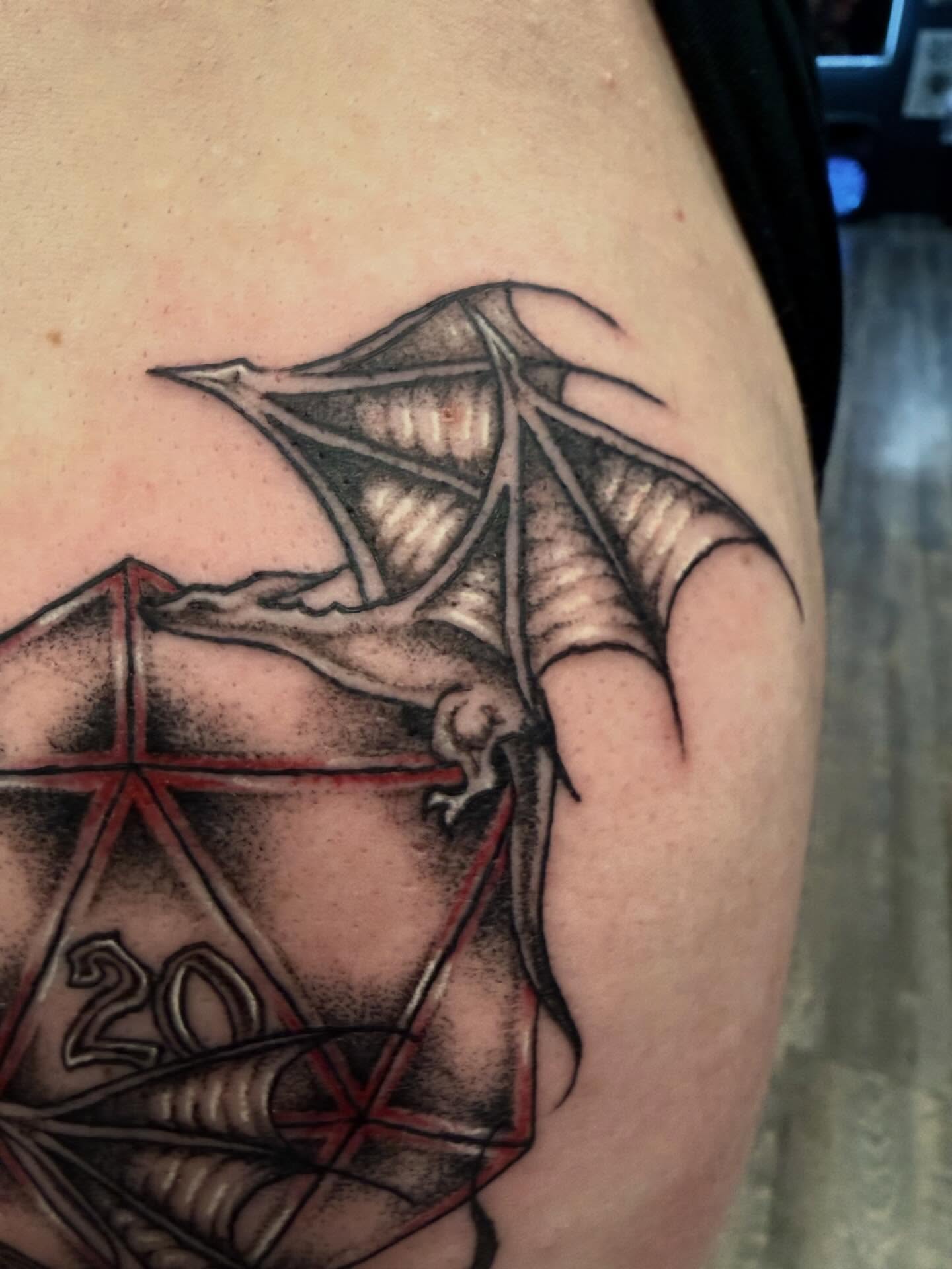 Tattoo by @elijahtatttoo — black_and_grey, geometric