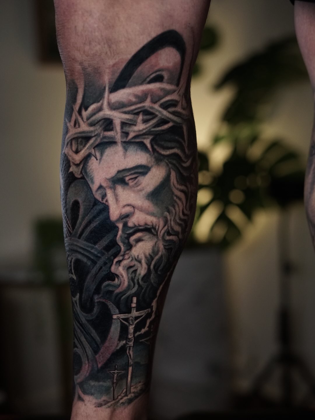 Jesus Christ realism tattoo on the forearm by Luisd_art, Charlotte, North Carolina