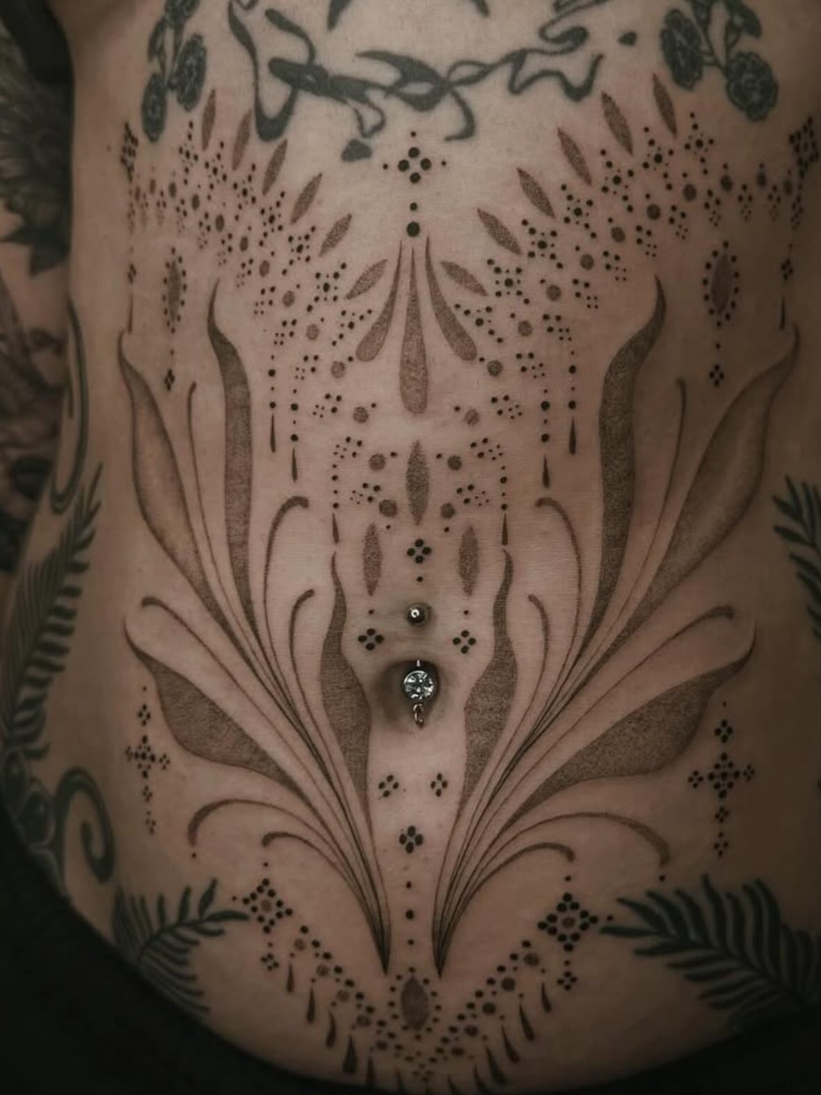 Tattoo by @mushrooomqueen — dotwork
