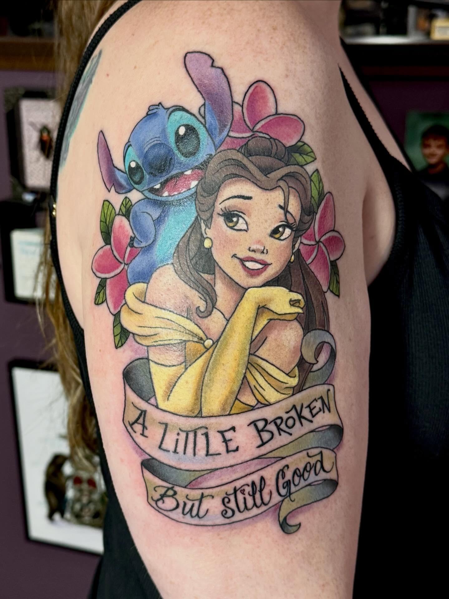 Tattoo by @beesnestqueenbee — illustrative, anime