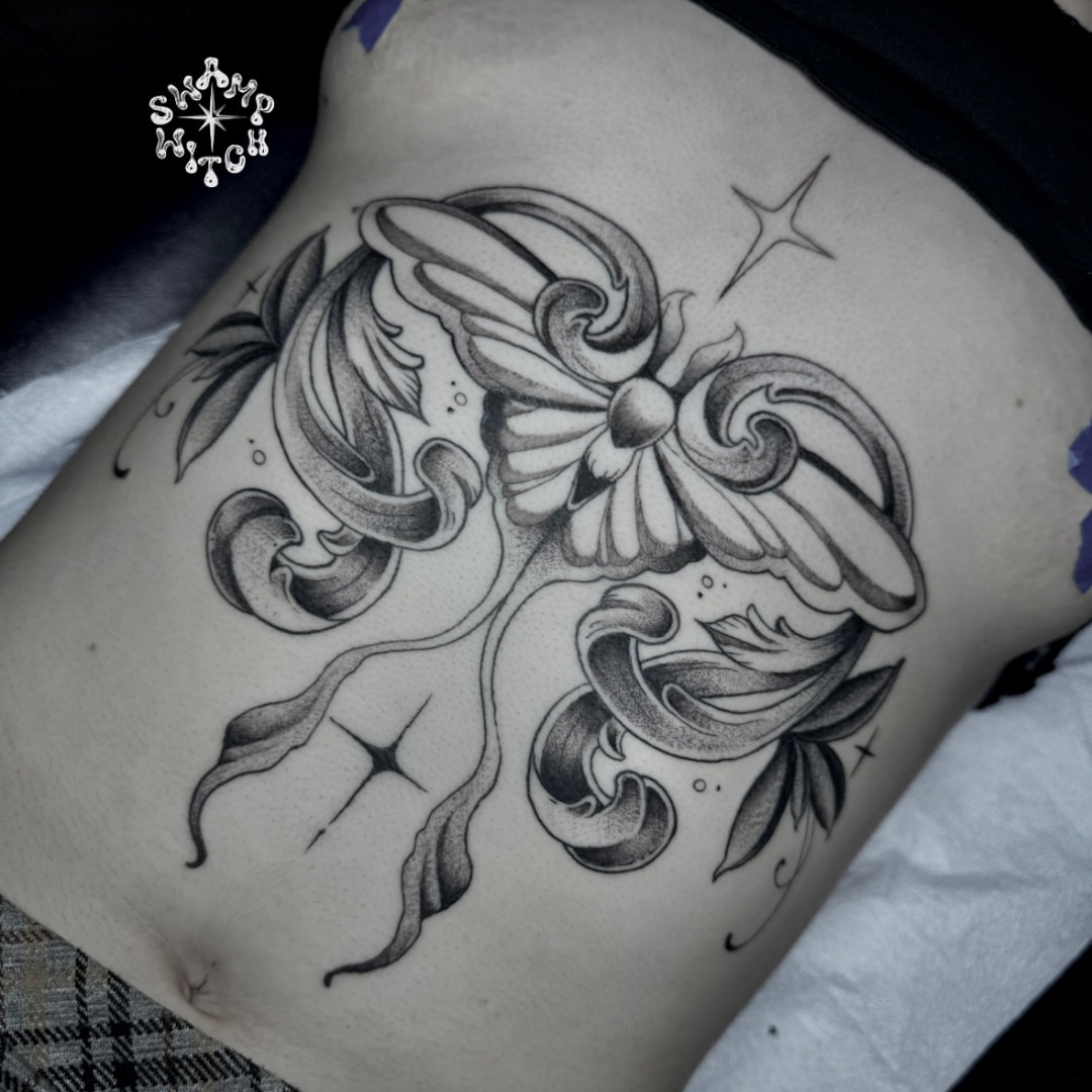 Tattoo by @swamp.witch.tattoos โ black_and_grey