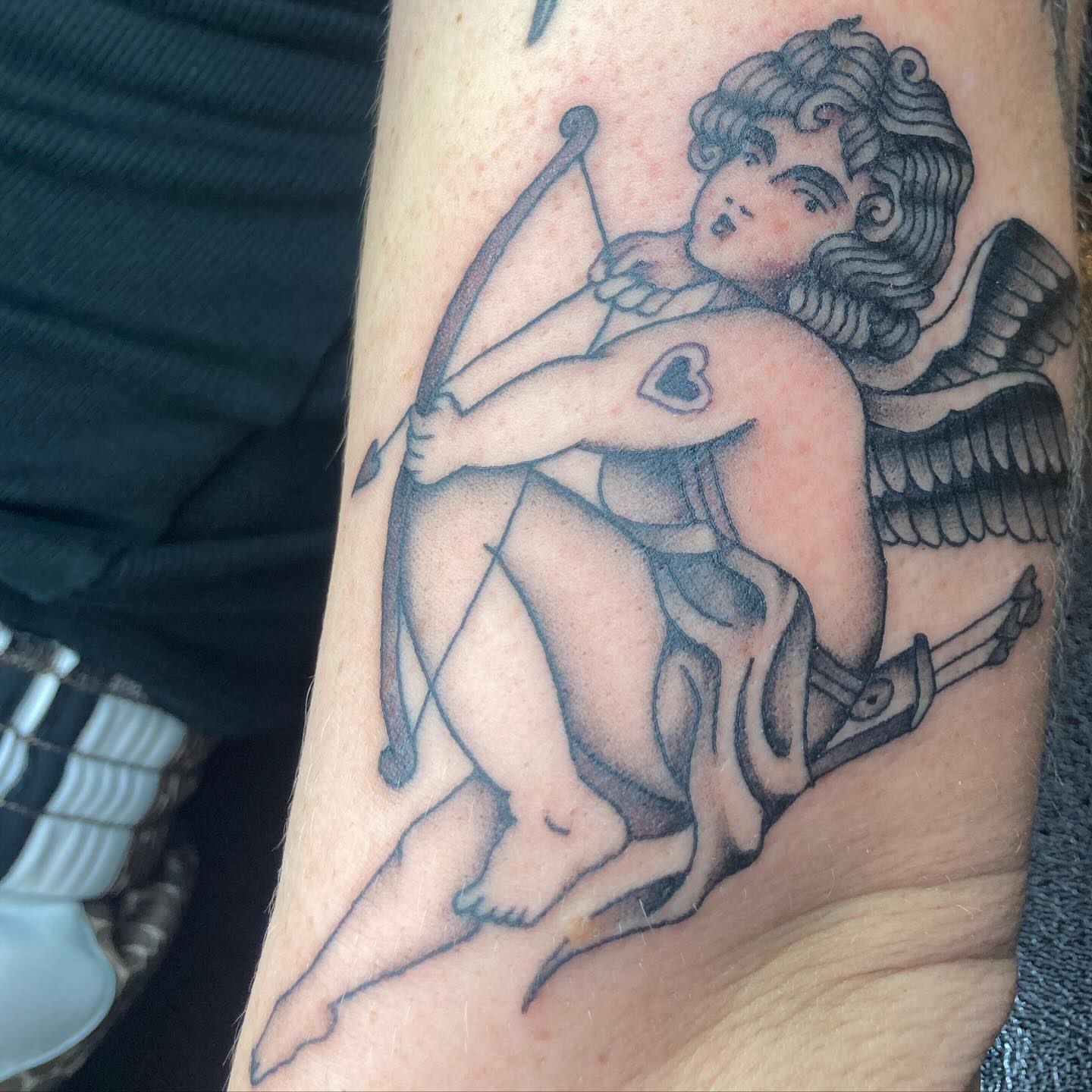 Tattoo by @queendaddytattoos — black_and_grey