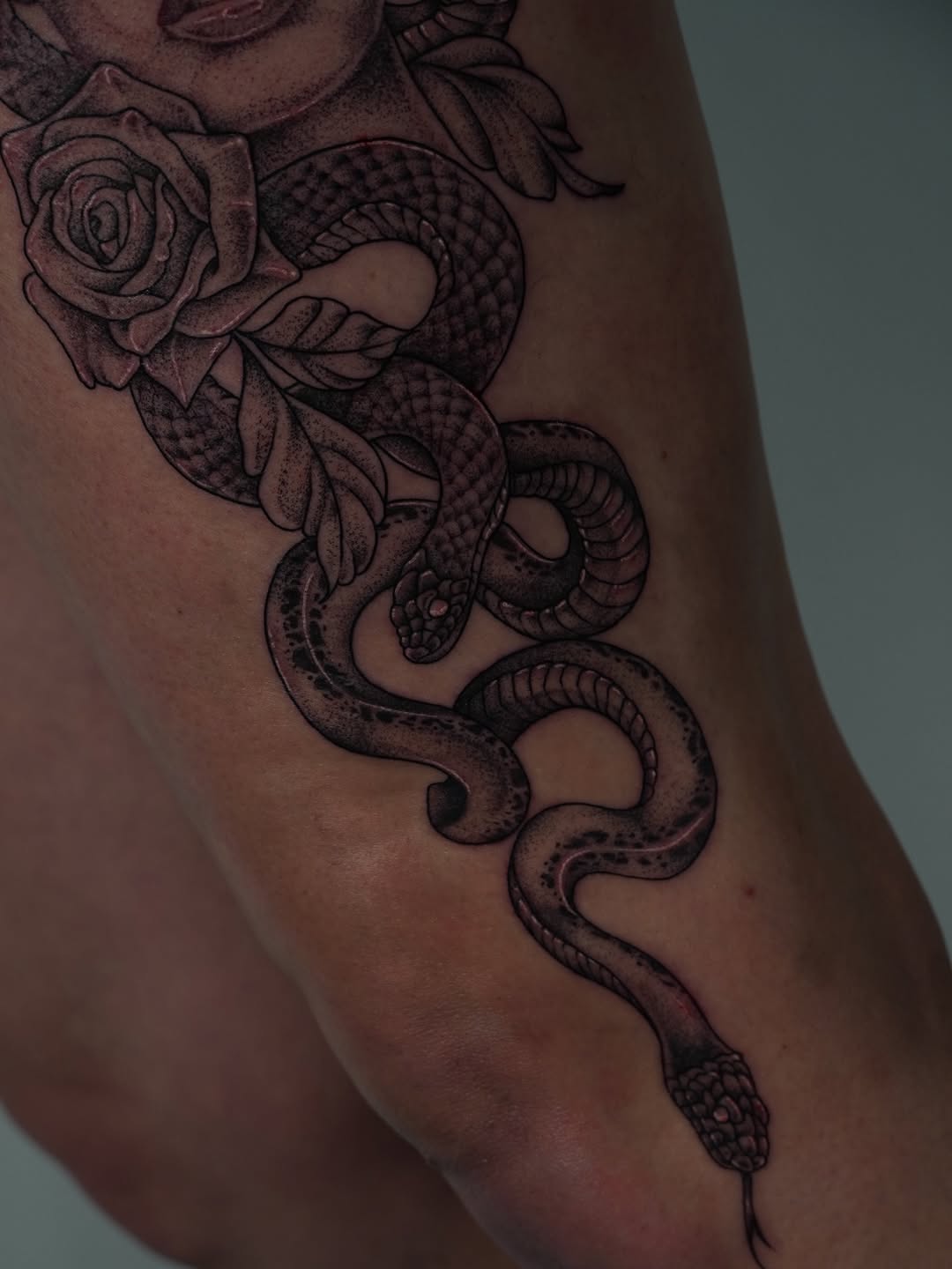 Tattoo by @no_caps_tattoo — black_and_grey, dotwork